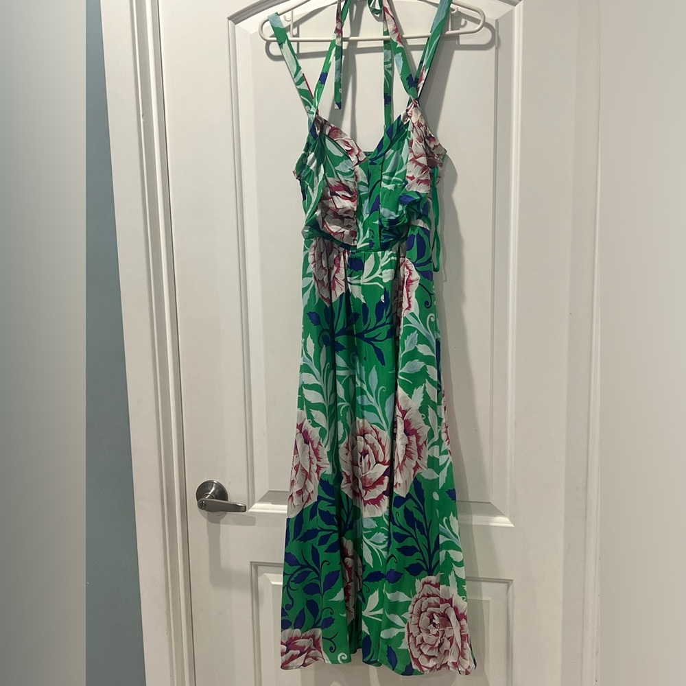 Silk floral summer dress